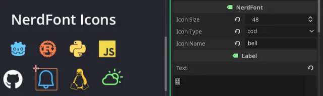 Nerd Fonts plugin for Godot thumbnail image