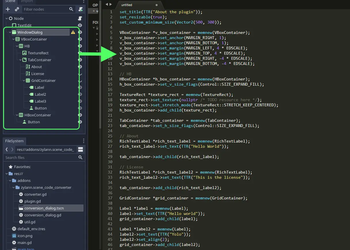 Scene code converter hero image