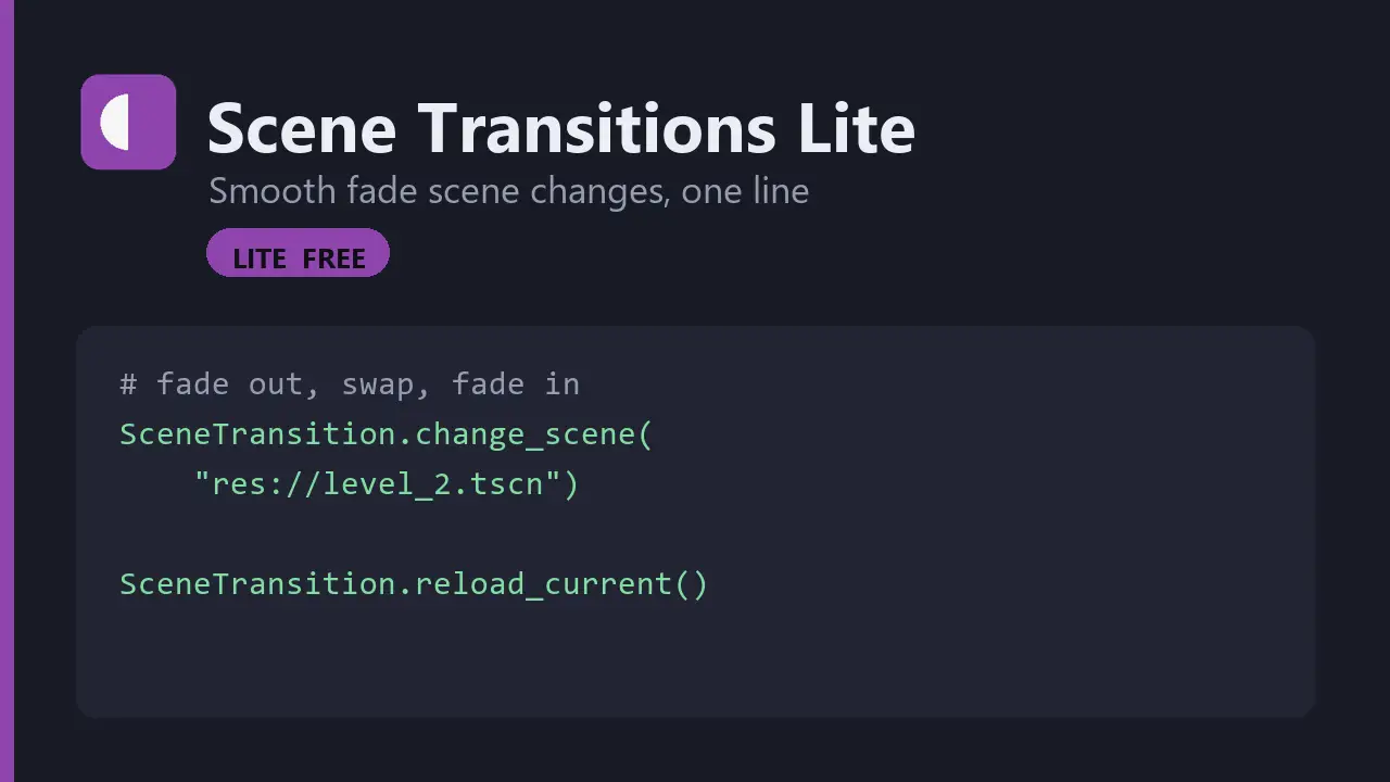 Scene Transitions Lite hero image