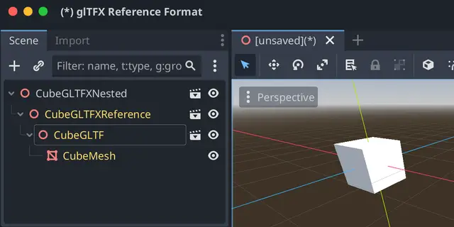 glTFX External Reference Format (experimental) preview image