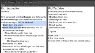 Rich text editor / viewer thumbnail image