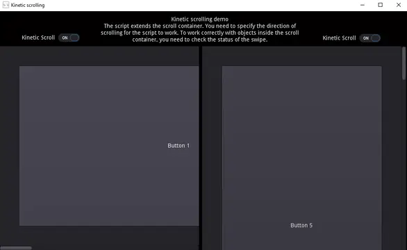 Kinetic scrolling preview image
