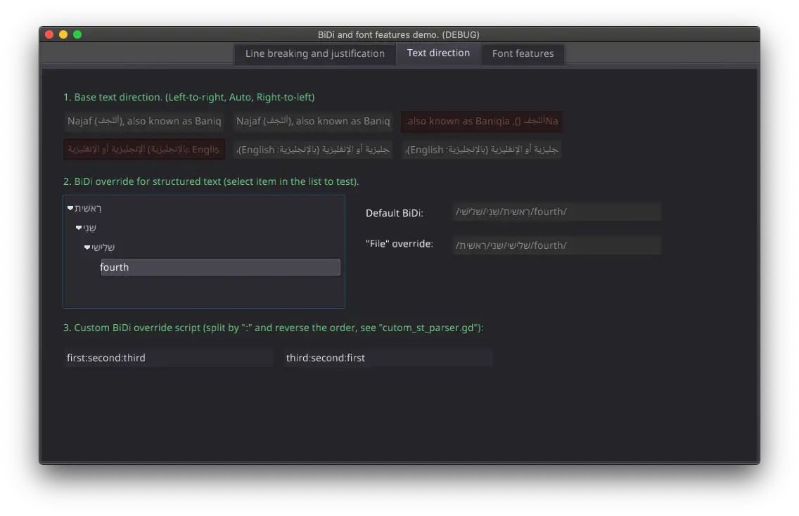 BiDi and Font Features Demo hero image