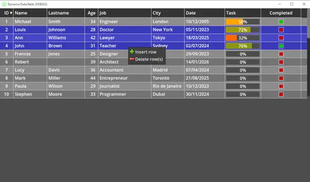Godot Dynamic Data Table thumbnail image