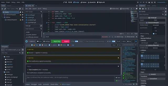 Alpha AI Agent for Godot hero image