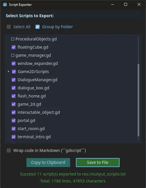 Script Exporter hero image