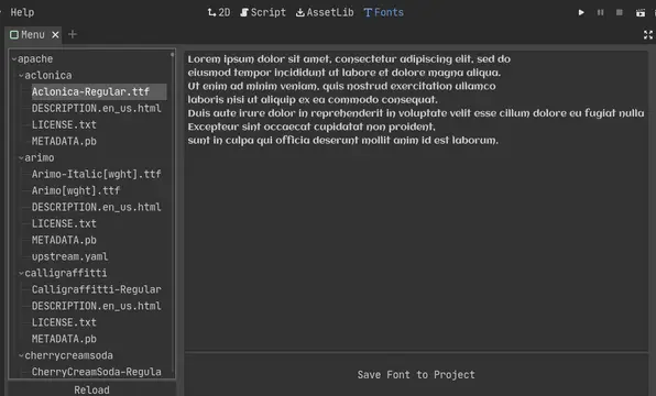 Google Fonts Explorer for Godot preview image