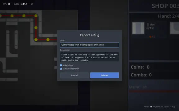 Forge Logger — In-Game Bug Reporting & Player Feedback thumbnail image