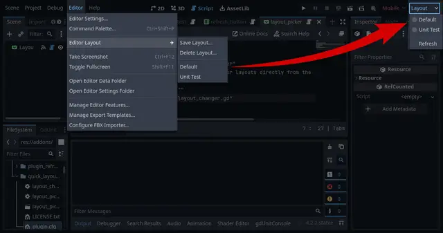 Quick layout changer thumbnail image