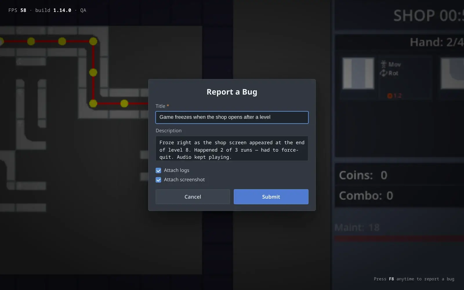 Forge Logger — In-Game Bug Reporting & Player Feedback hero image