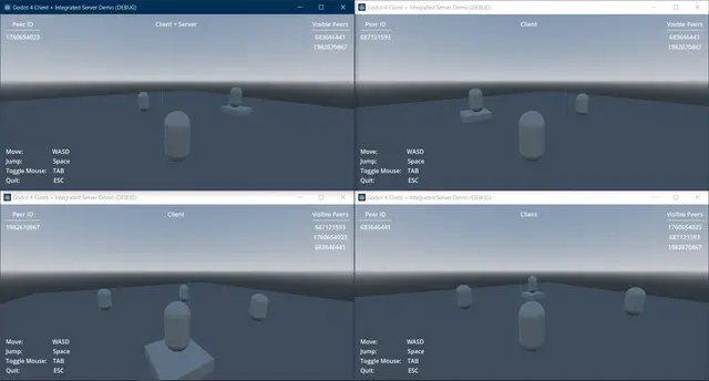 Godot 4 Client + Integrated Server Demo preview image