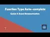 Function Type Auto-complete preview image