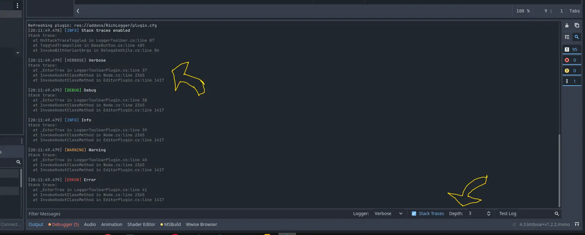 Godot RichLogger C# hero image