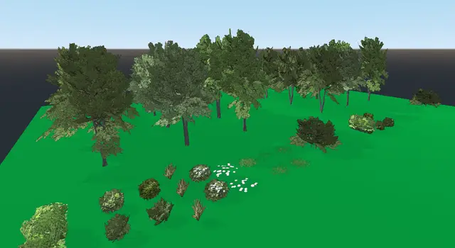 3D Low-Poly Exterior Plants preview image