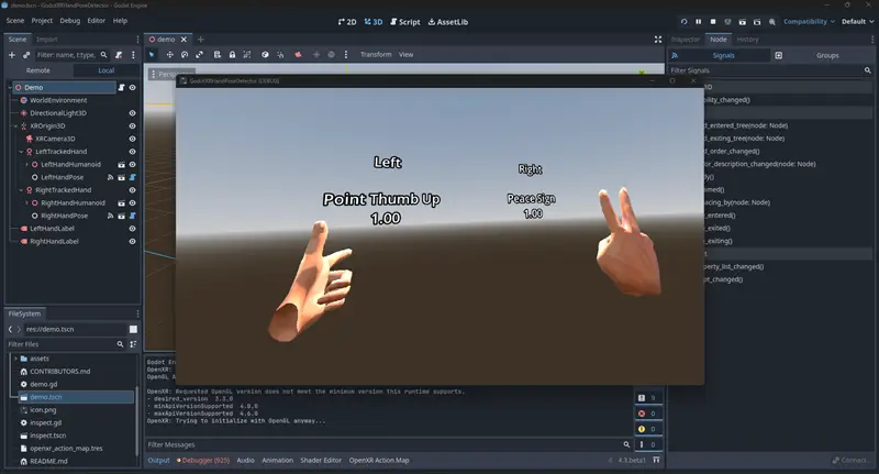 Godot XR Hand Pose Detector hero image