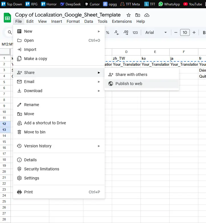 Google Sheet Localization Handler hero image