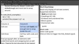 Rich text editor / viewer thumbnail image