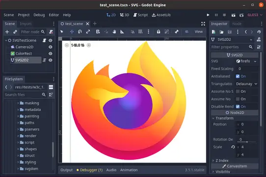 Godot SVG preview image