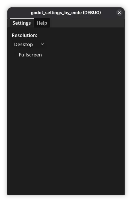 settings by code (gdscript) hero image
