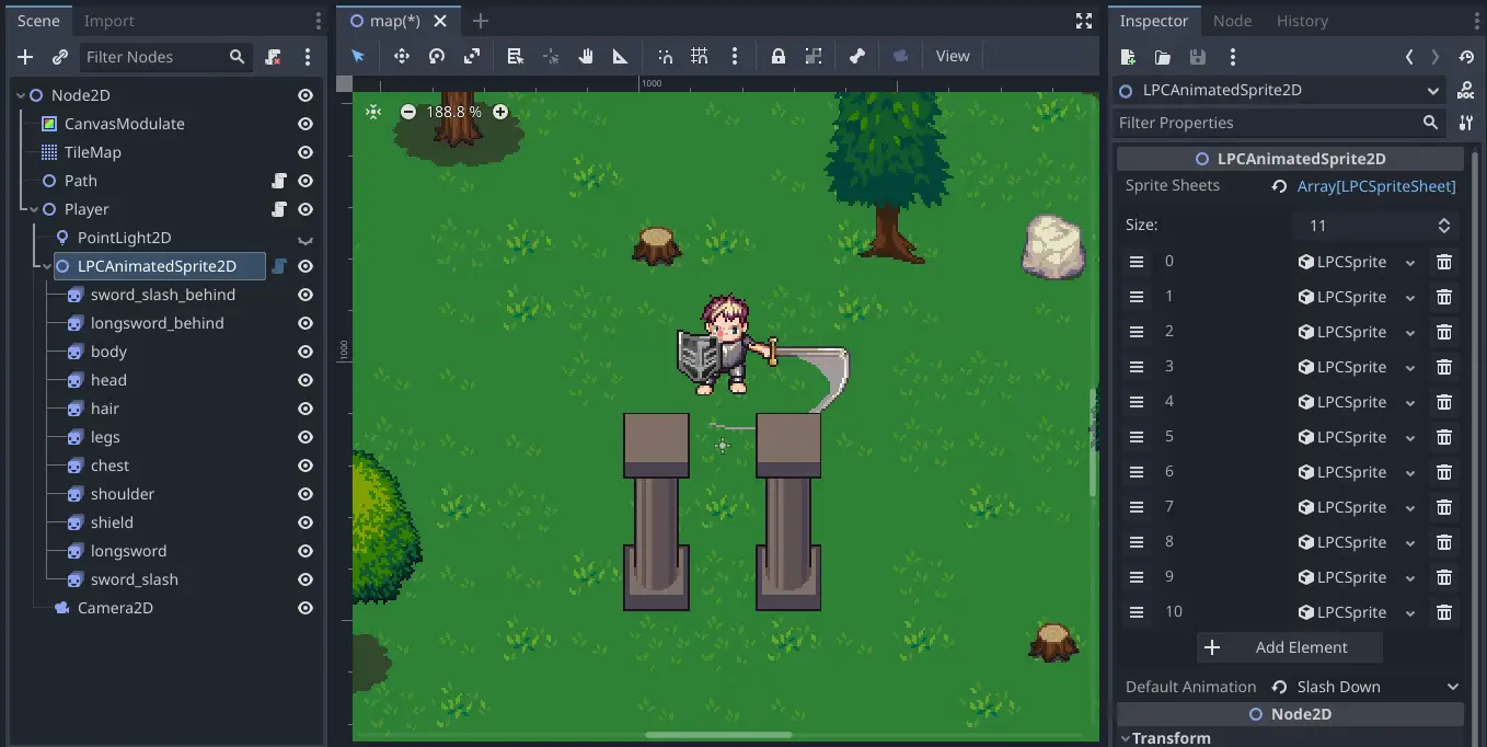 LPCAnimatedSprite2D hero image