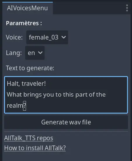 AI Voices/Dialogues Generator (AllTalk_TTS) hero image