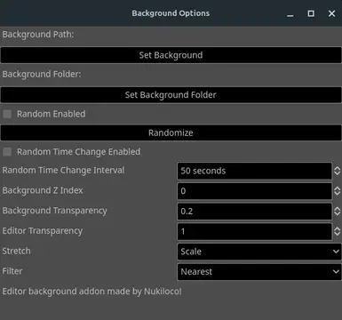 Editor background preview image