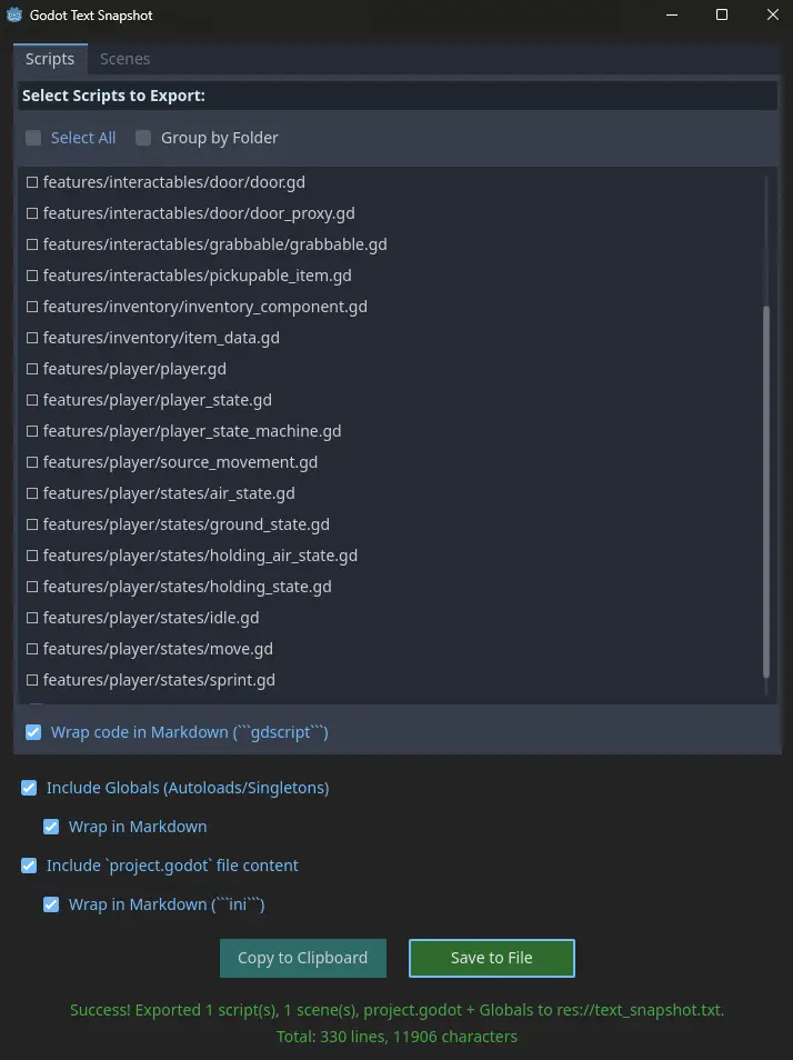 Godot Text Snapshot hero image