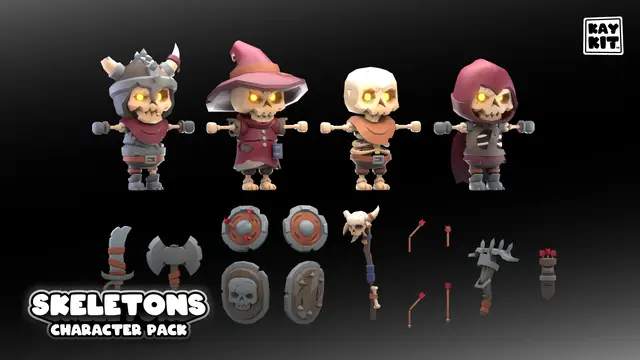 KayKit Character Pack: Skeletons thumbnail image