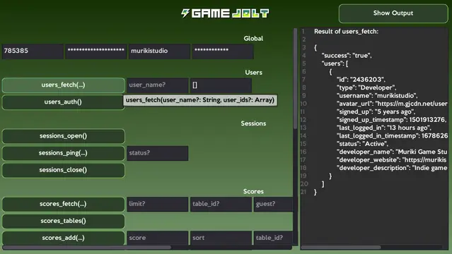 Game Jolt API preview image