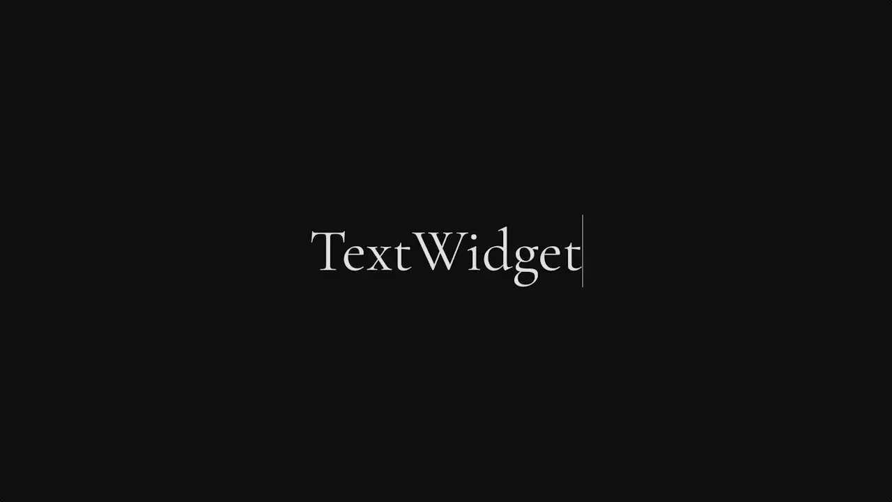 TextWidget hero image