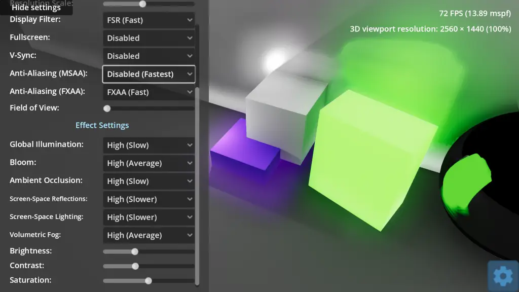 3D Graphics Settings Demo hero image