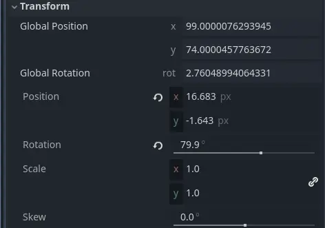 Global position and rotation in Inspector preview image