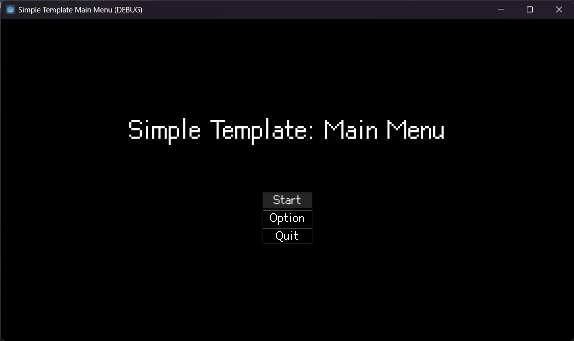 Simple Concept Template: Main Menu hero image