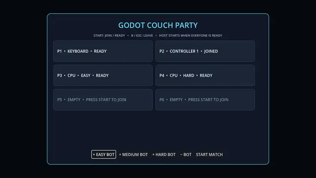 Godot Couch Party preview image