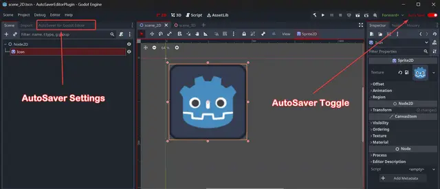 AutoSaver Toggle for Godot Editor (C#) thumbnail image