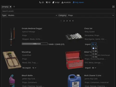 Poly Haven Import preview image