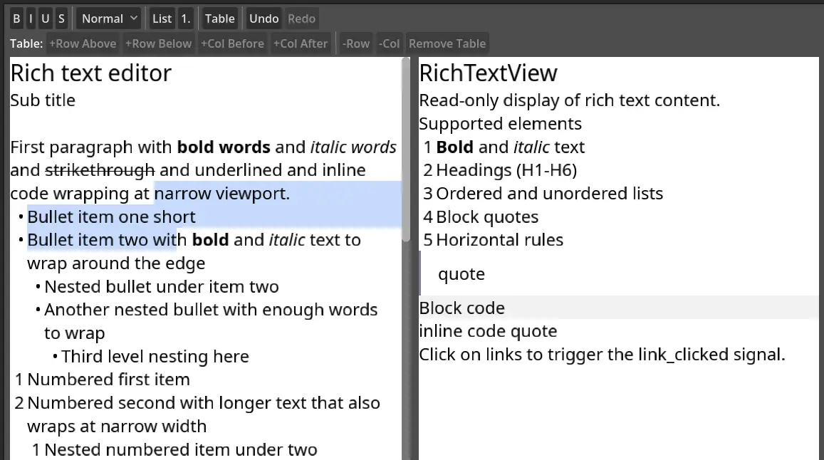 Rich text editor / viewer hero image