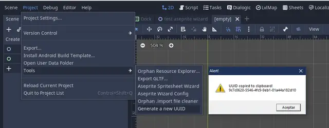 Godot UUID generator preview image