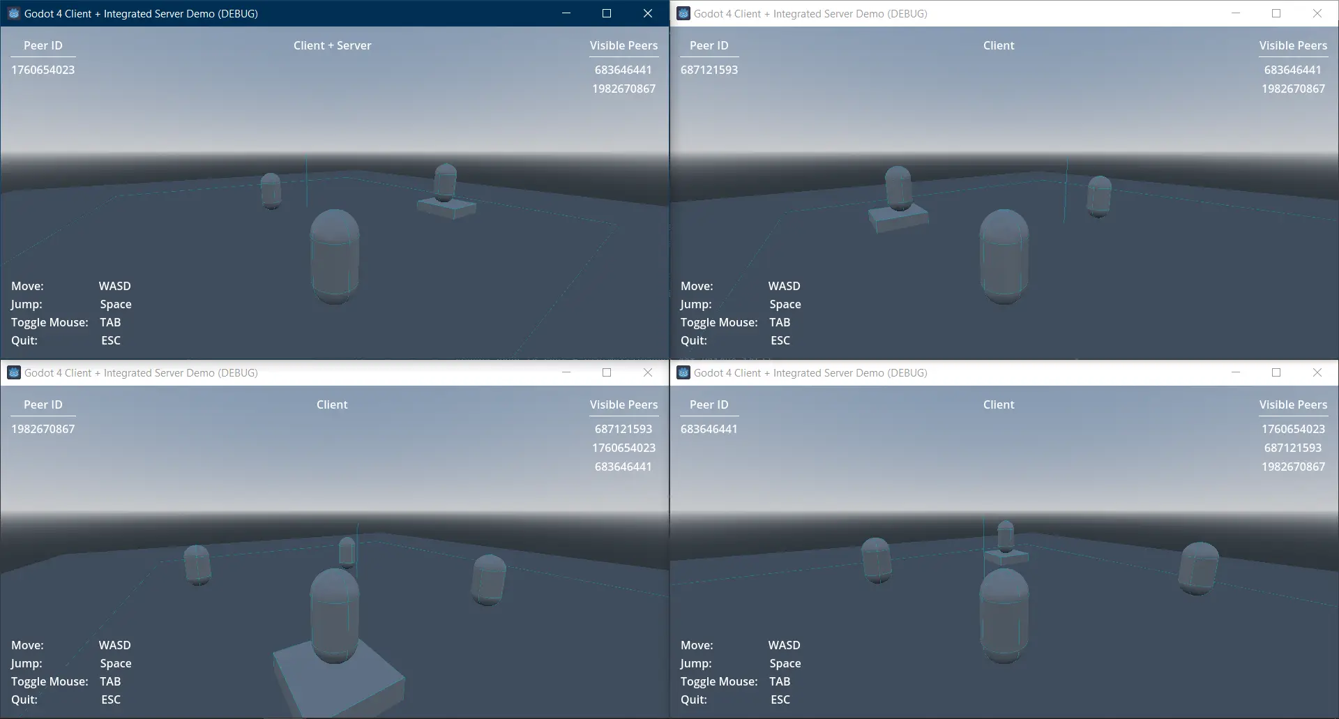 Godot 4 Client + Integrated Server Demo hero image