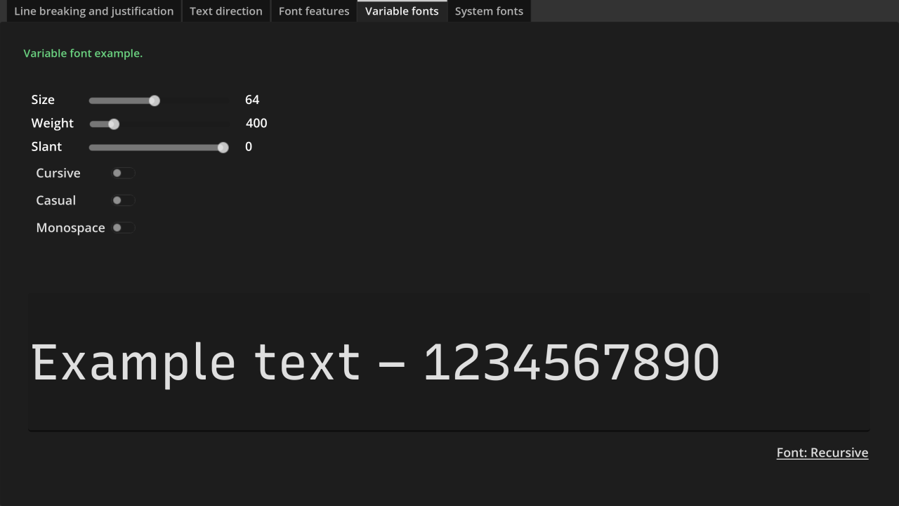 BiDi and Font Features Demo thumbnail image