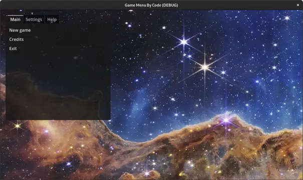 game menu by code (gdscript) background image