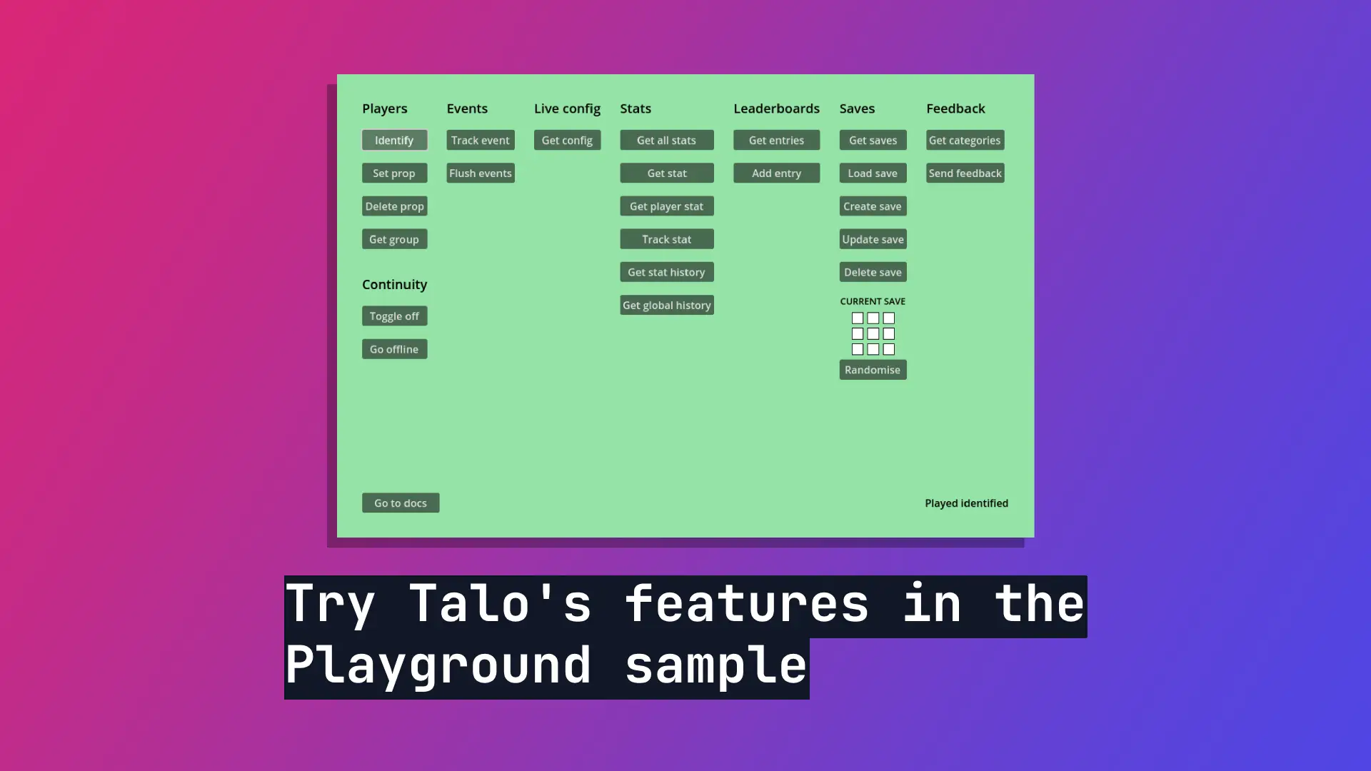 Talo Game Services: open-source player management, leaderboards and stats thumbnail image