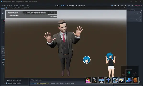 Godot XR ReadyPlayerMe Avatar Demo background image