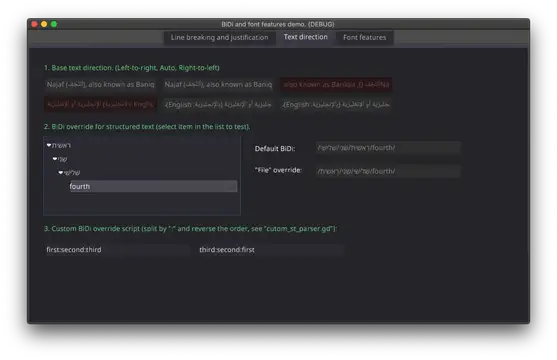 BiDi and Font Features Demo thumbnail image