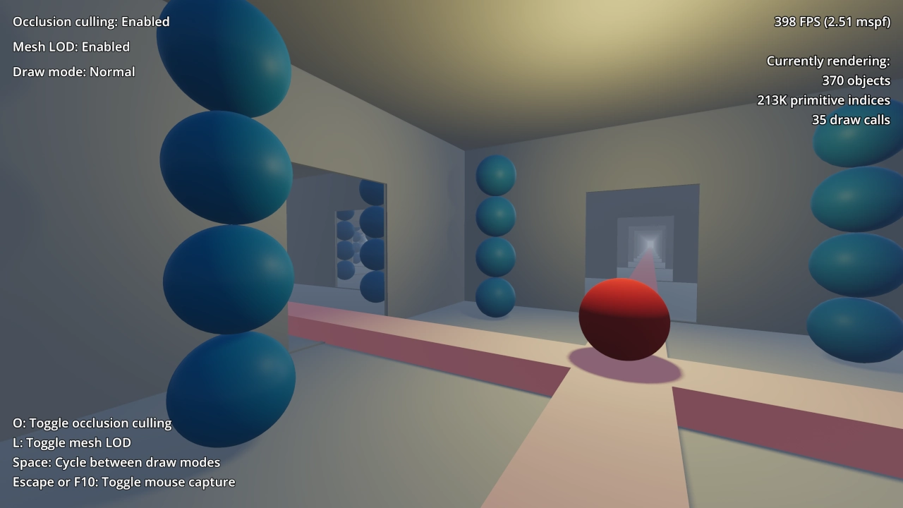 Occlusion Culling and Mesh LOD Demo hero image