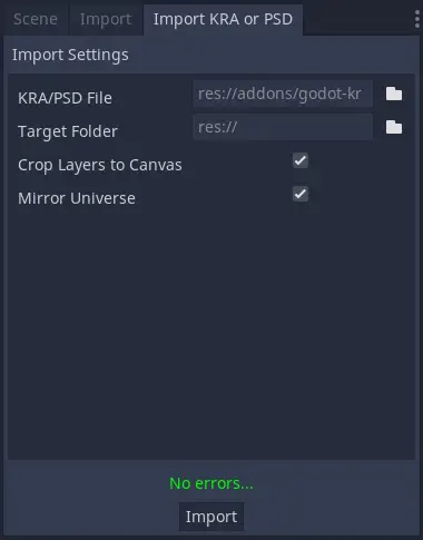 Godot KRA/PSD importer hero image