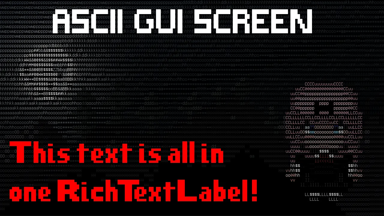 ASCII GUI Screen preview image